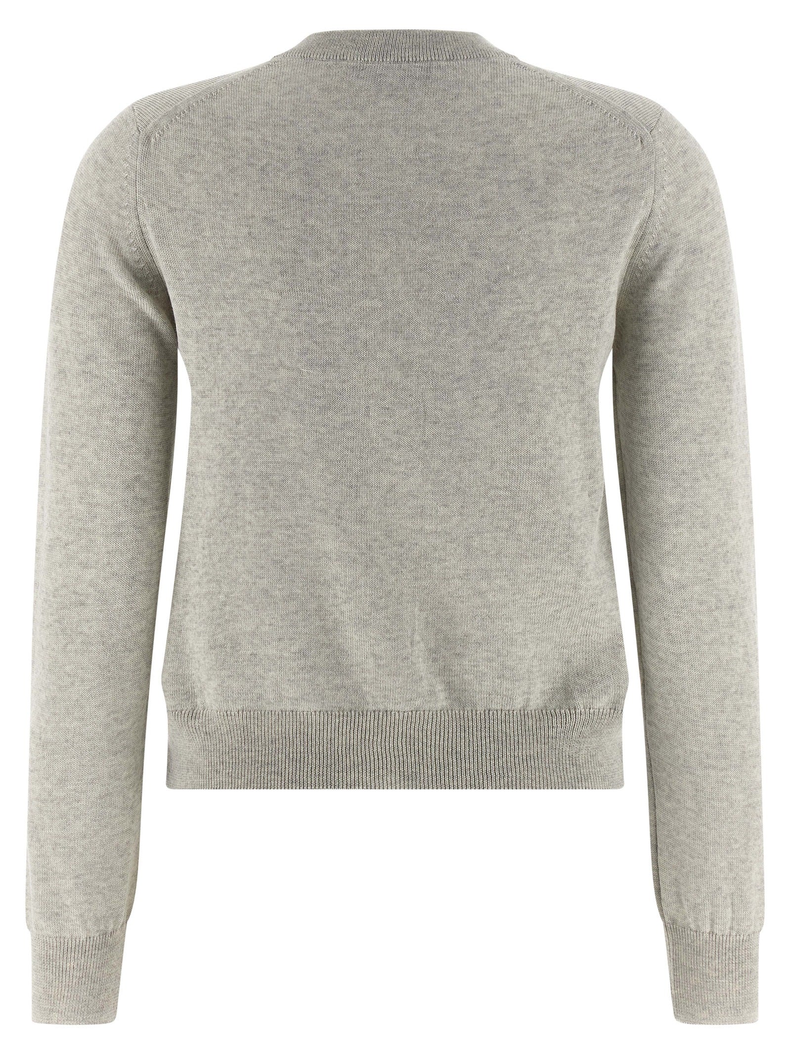 Baby Fox cardigan Gray Extrafine Wool Sweater, Cardigans