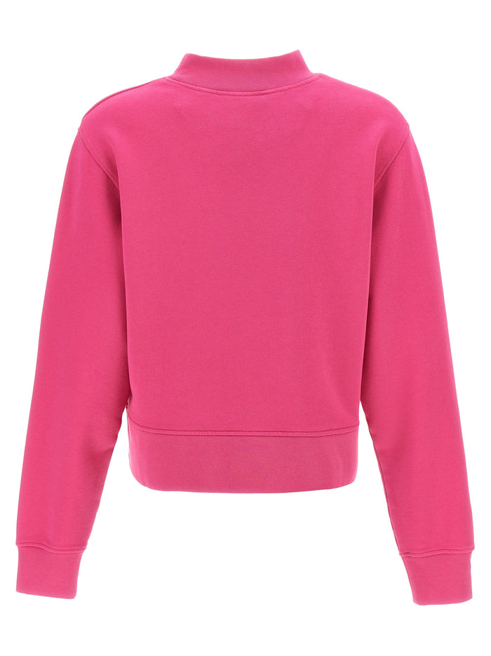 Neck Logo sweatshirt Fuchsia Cotton
