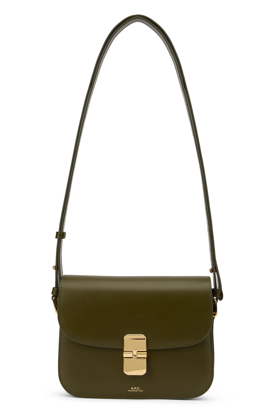 Shoulder Bag Grace Dark Khaki Leather