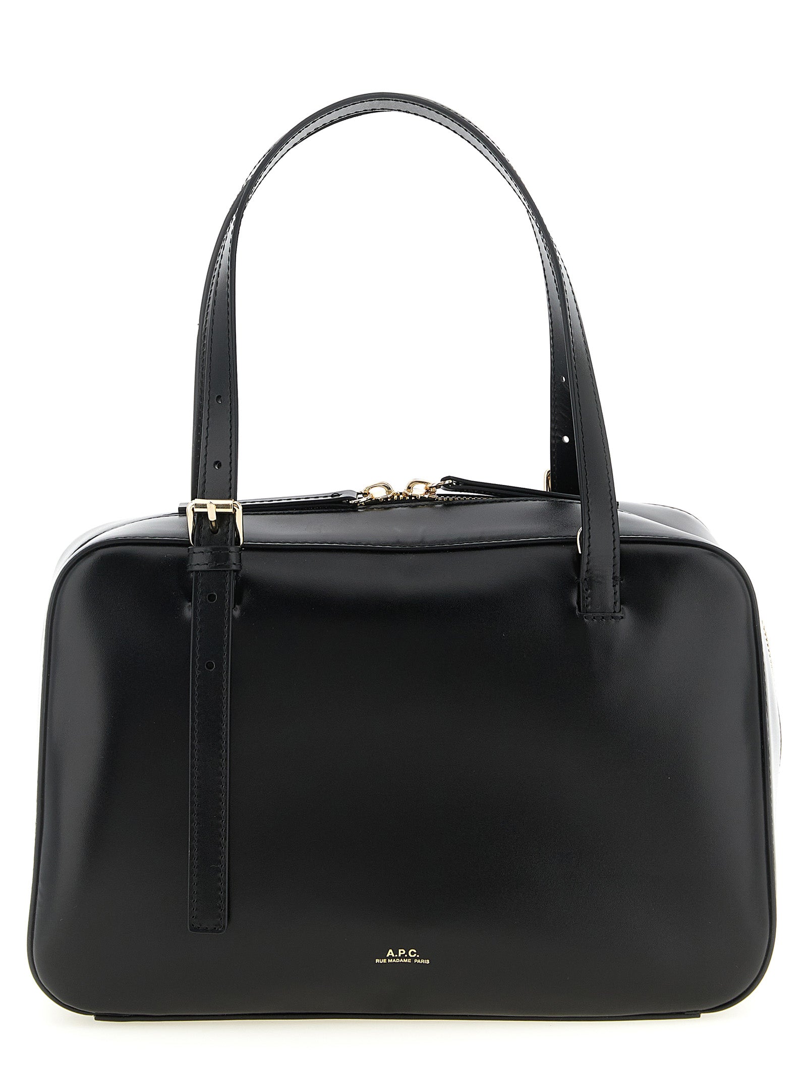 Virginie Box Handbag Black Cow Leather (bos Taurus) Hand Bags
