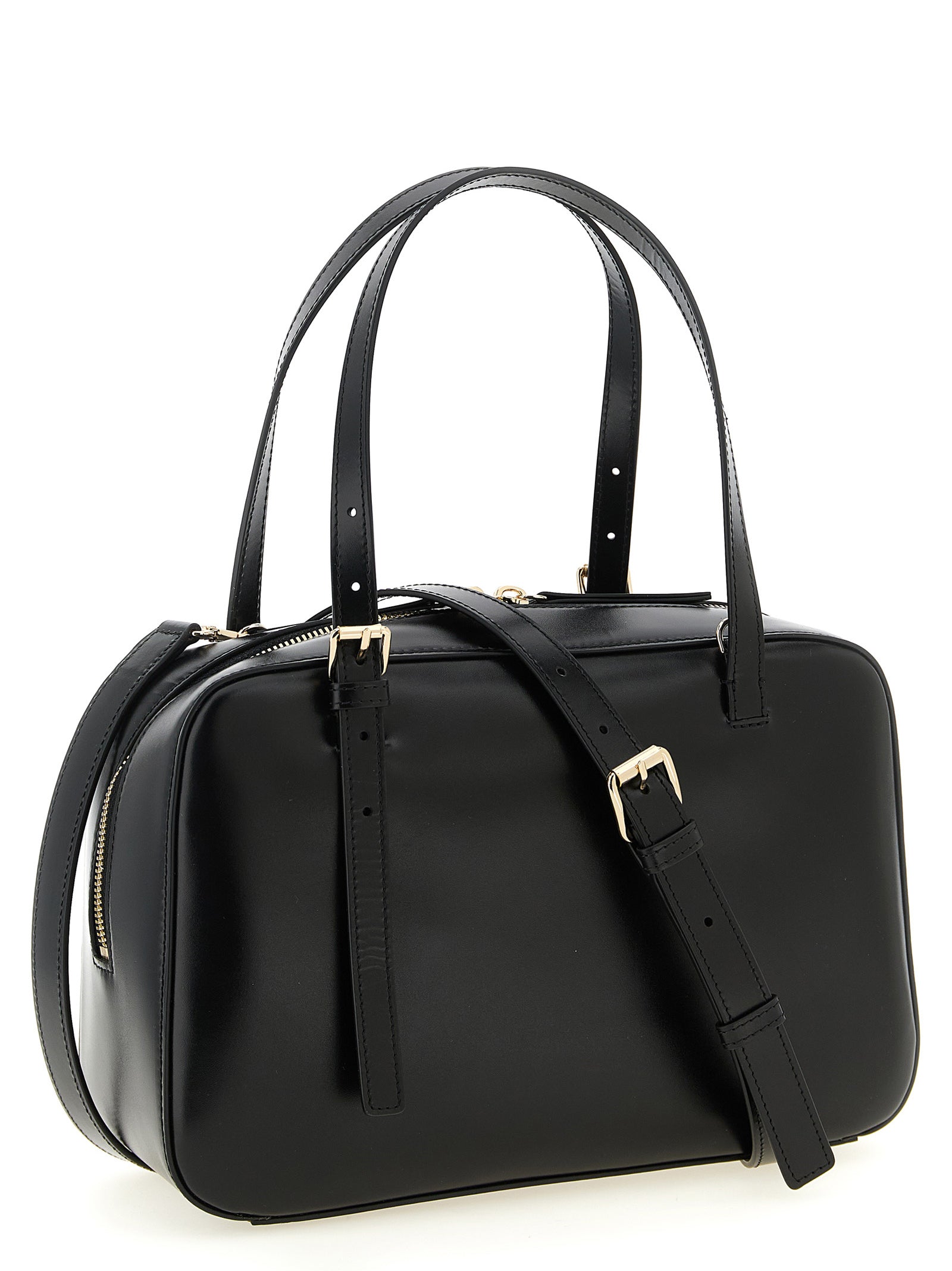 Virginie Box Handbag Black Cow Leather (bos Taurus) Hand Bags