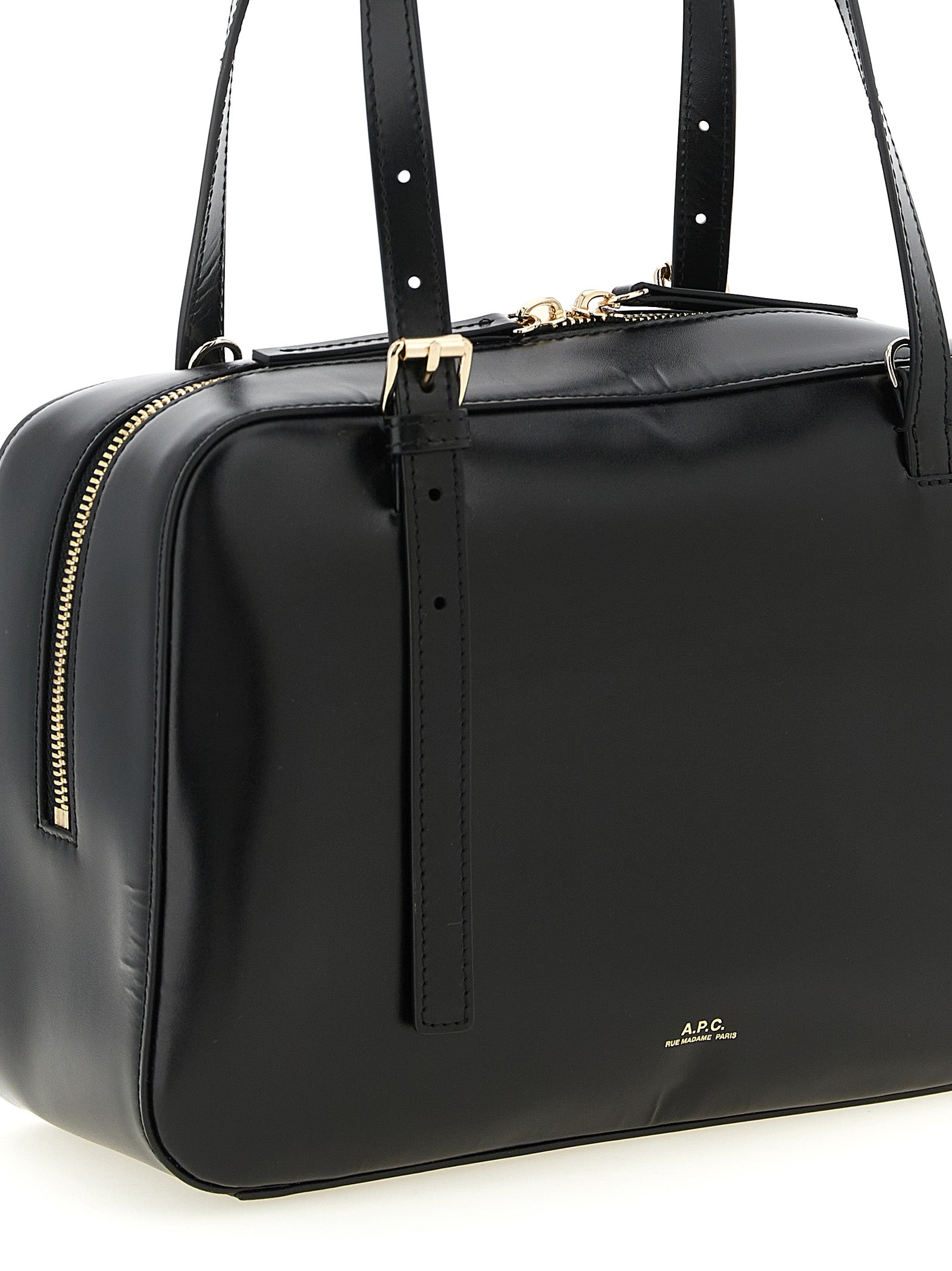 Virginie Box Handbag Black Cow Leather (bos Taurus) Hand Bags