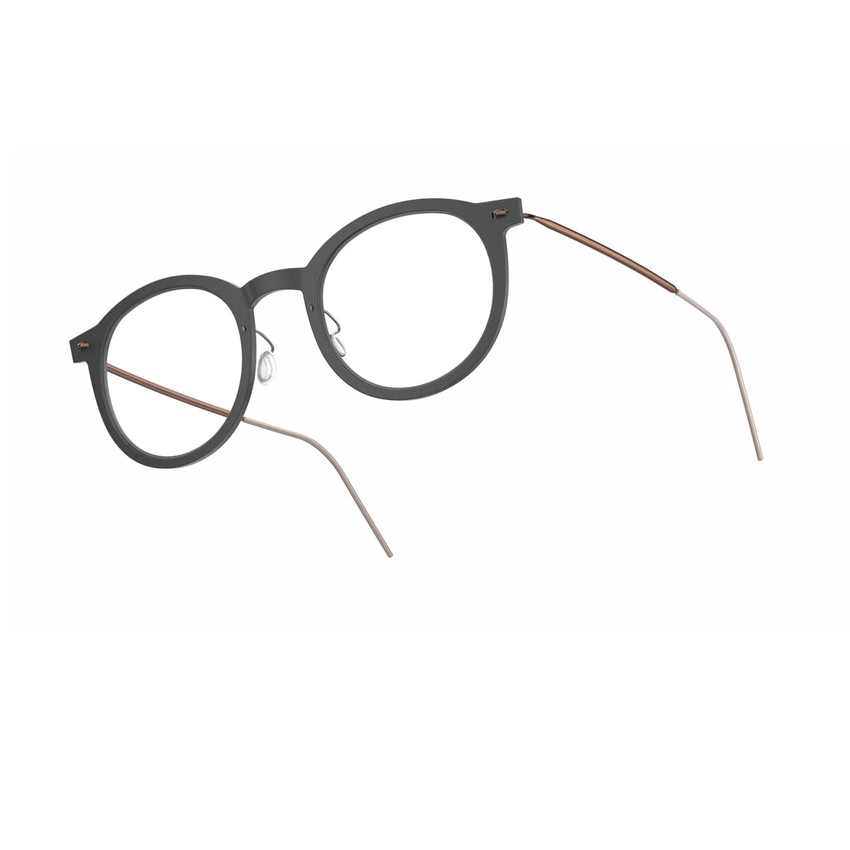 Lindberg N.O.W. 6636 D16 PU12 804 Nero Satinato Marrone Titanium Occhiali Da Vista