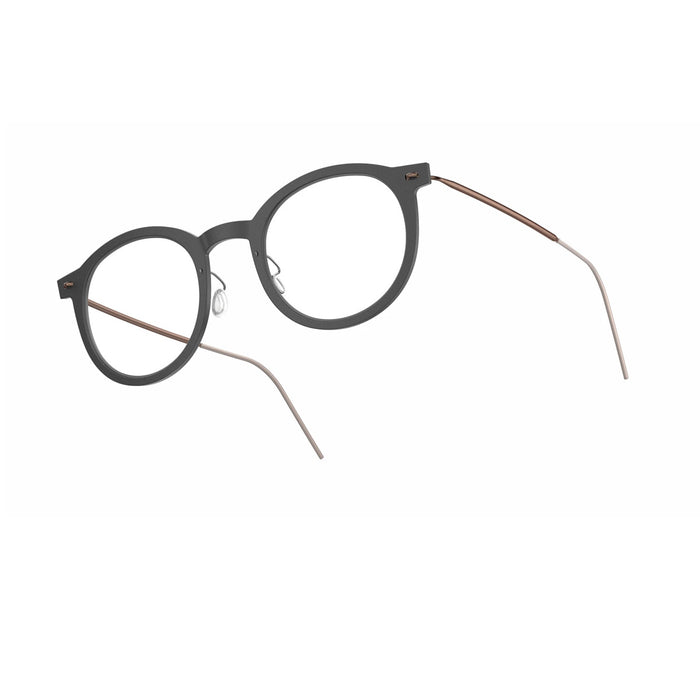 Lindberg N.O.W. 6636 D16 PU12 804 Nero Satinato Marrone Titanium Occhiali Da Vista