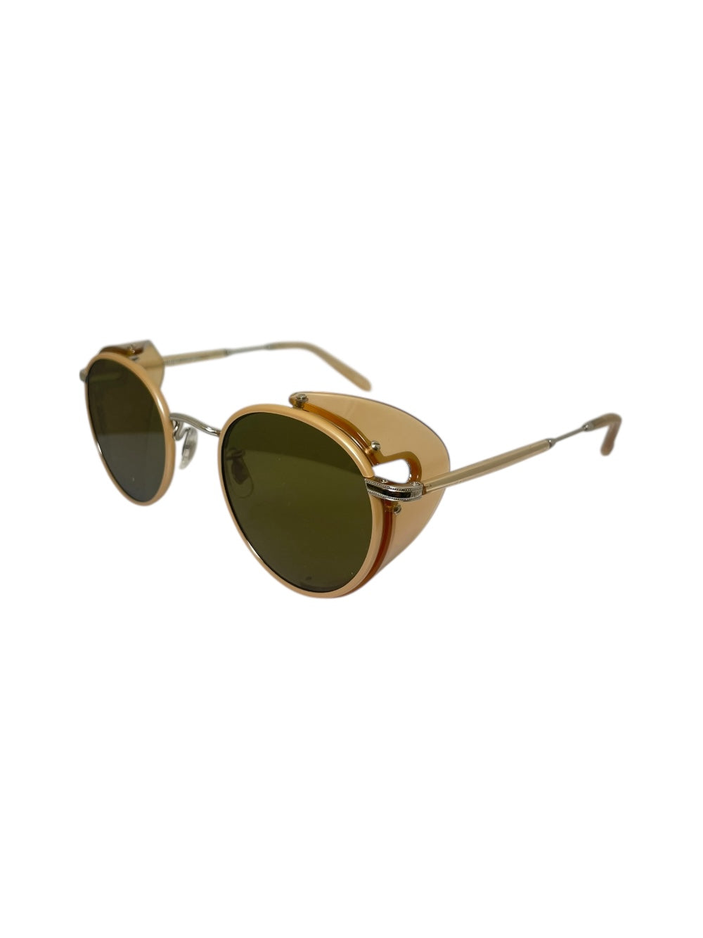 Garrett Leight Wilson Sun Shield Beige Sunglasses