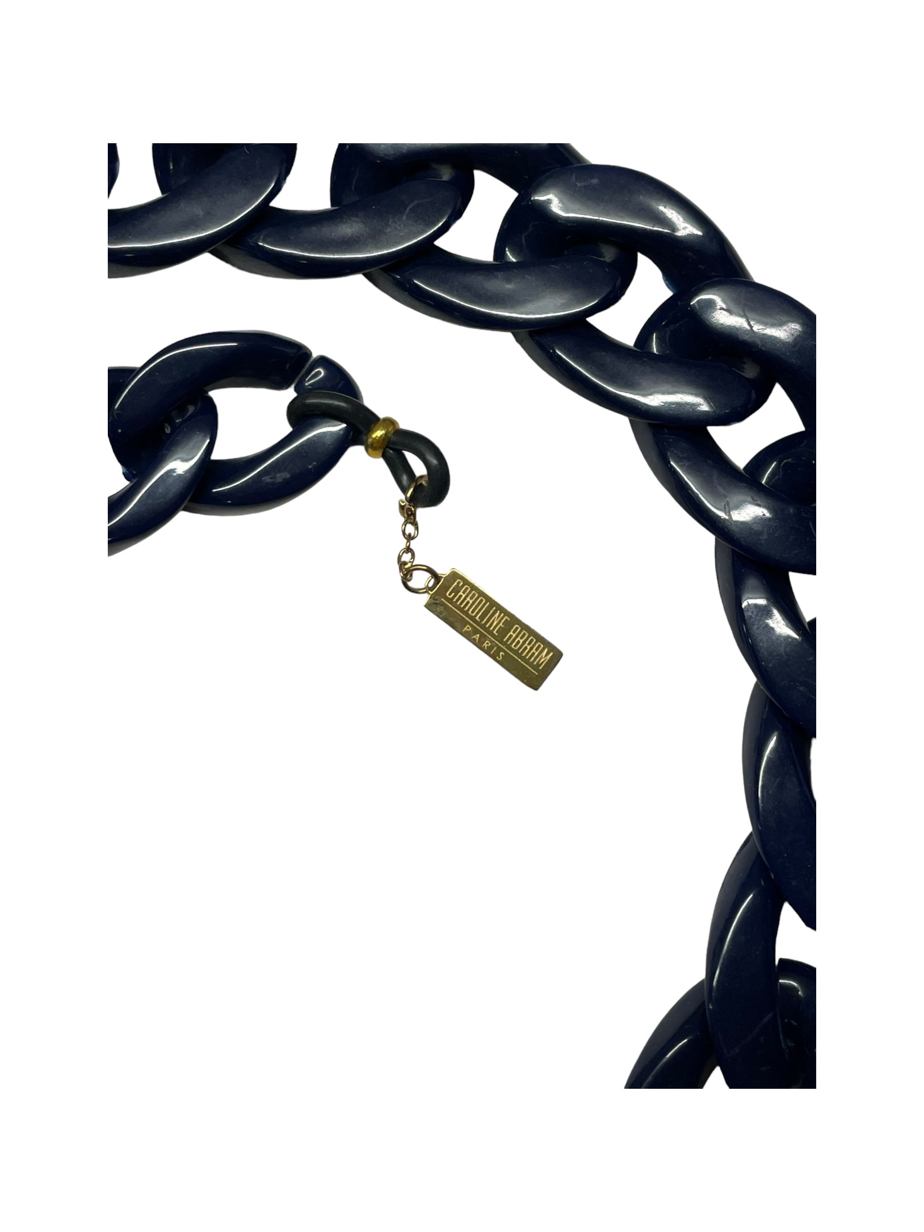 Eyewear Chain Dark Blue & Brown Eyeglasses