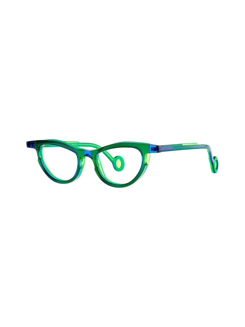 Theo - Pablo Trasparent Green Eyeglasses