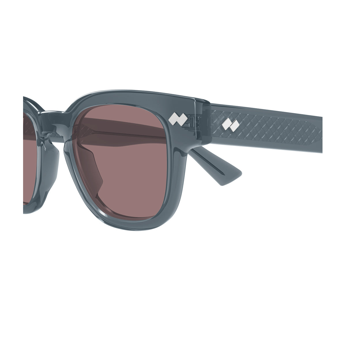 Bottega Veneta Bv1441s Linea Intrecciato 003 Grey Brown Grigio Recycled Acetate Occhiali Da Sole