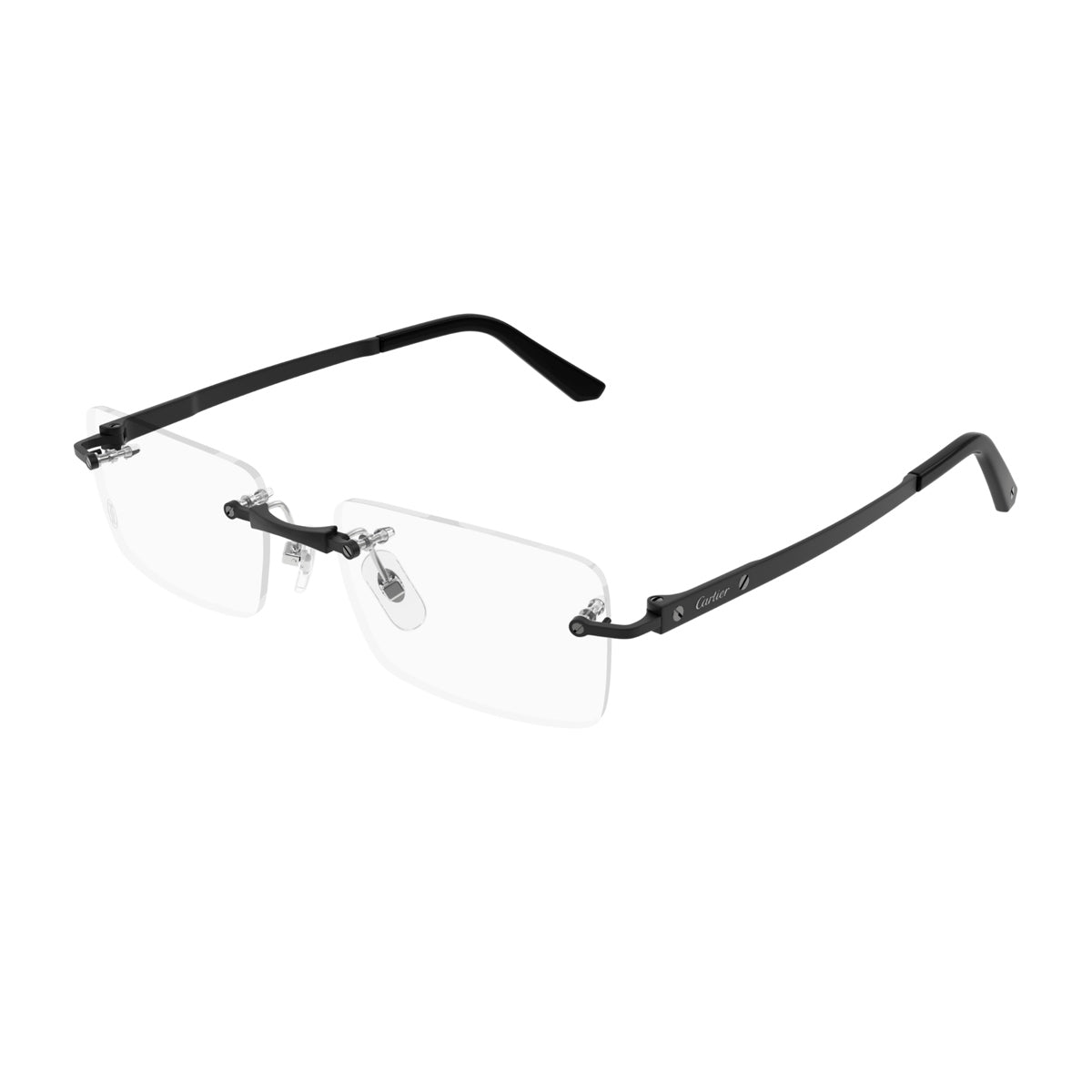 Cartier CT0511O Santos de 004 Black Transparent Nero Titanium Occhiali Da Vista