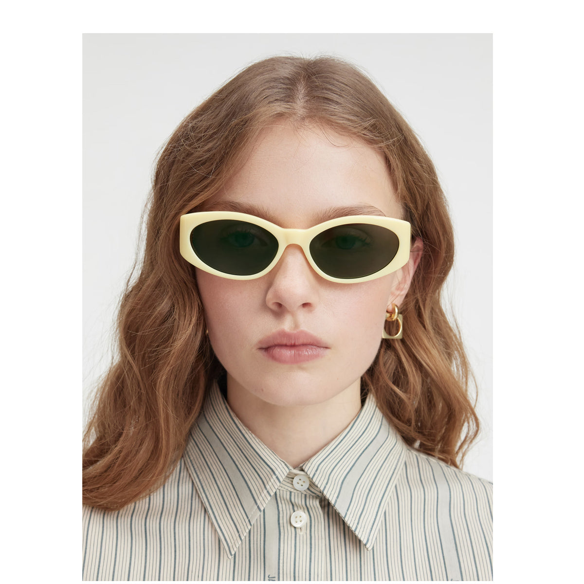 Jacquemus Les lunettes Ovalo JAC4 linea SCULPTURES C4 Yellow Giallo Acetate Occhiali Sole