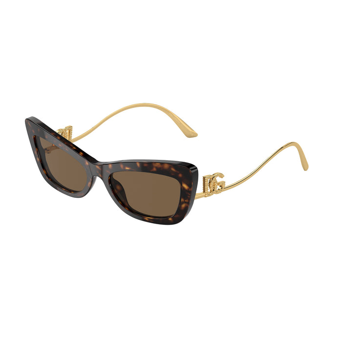 DG4467B Linea DG Crystal 502-73 Havana-Oro Marrone Acetate/metal Occhiali Sole