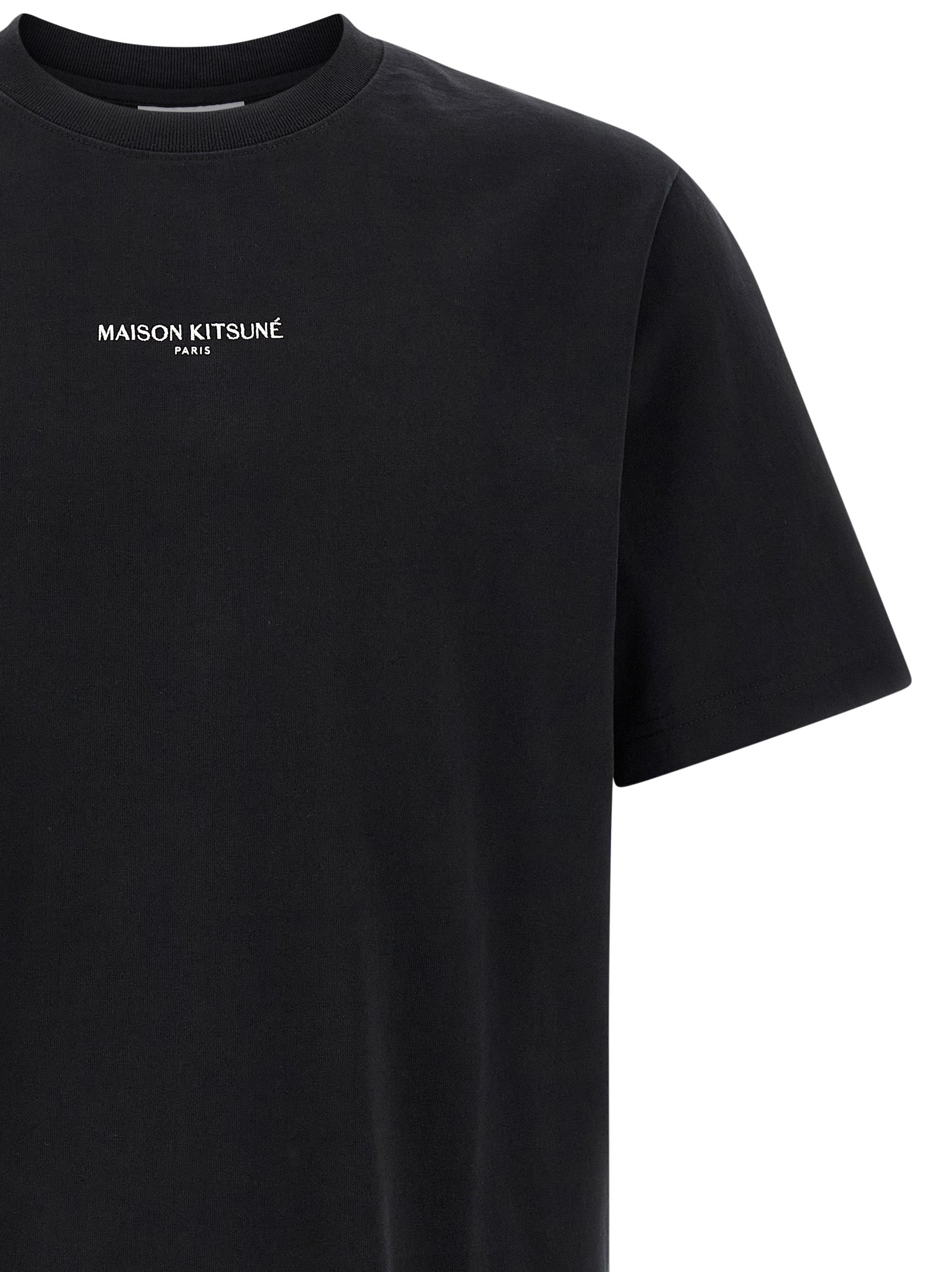 Maison Kitsuné Paris T-shirt Black Organic Cotton