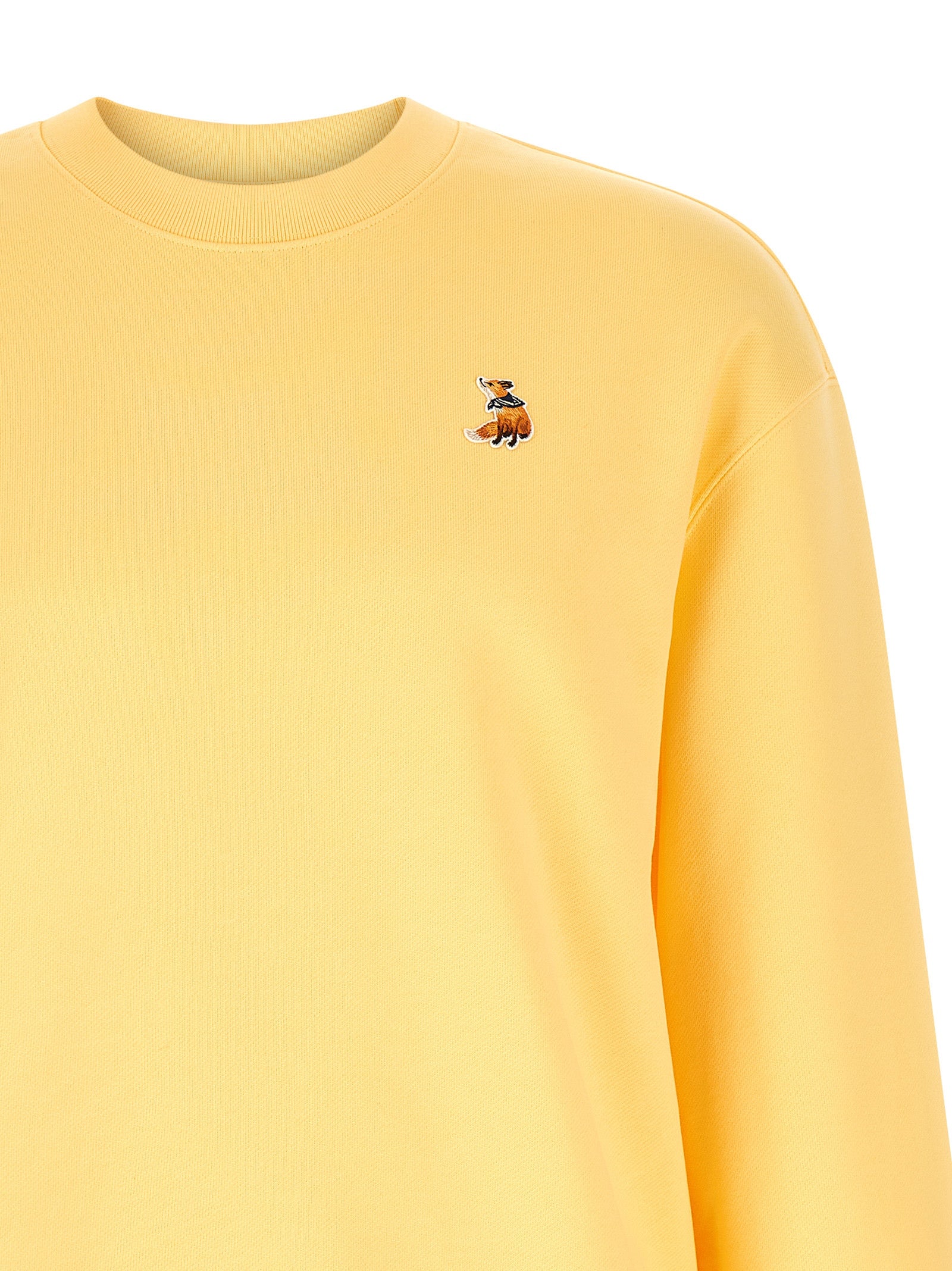 Dreaming Fox sweatshirt Yellow Organic Cotton