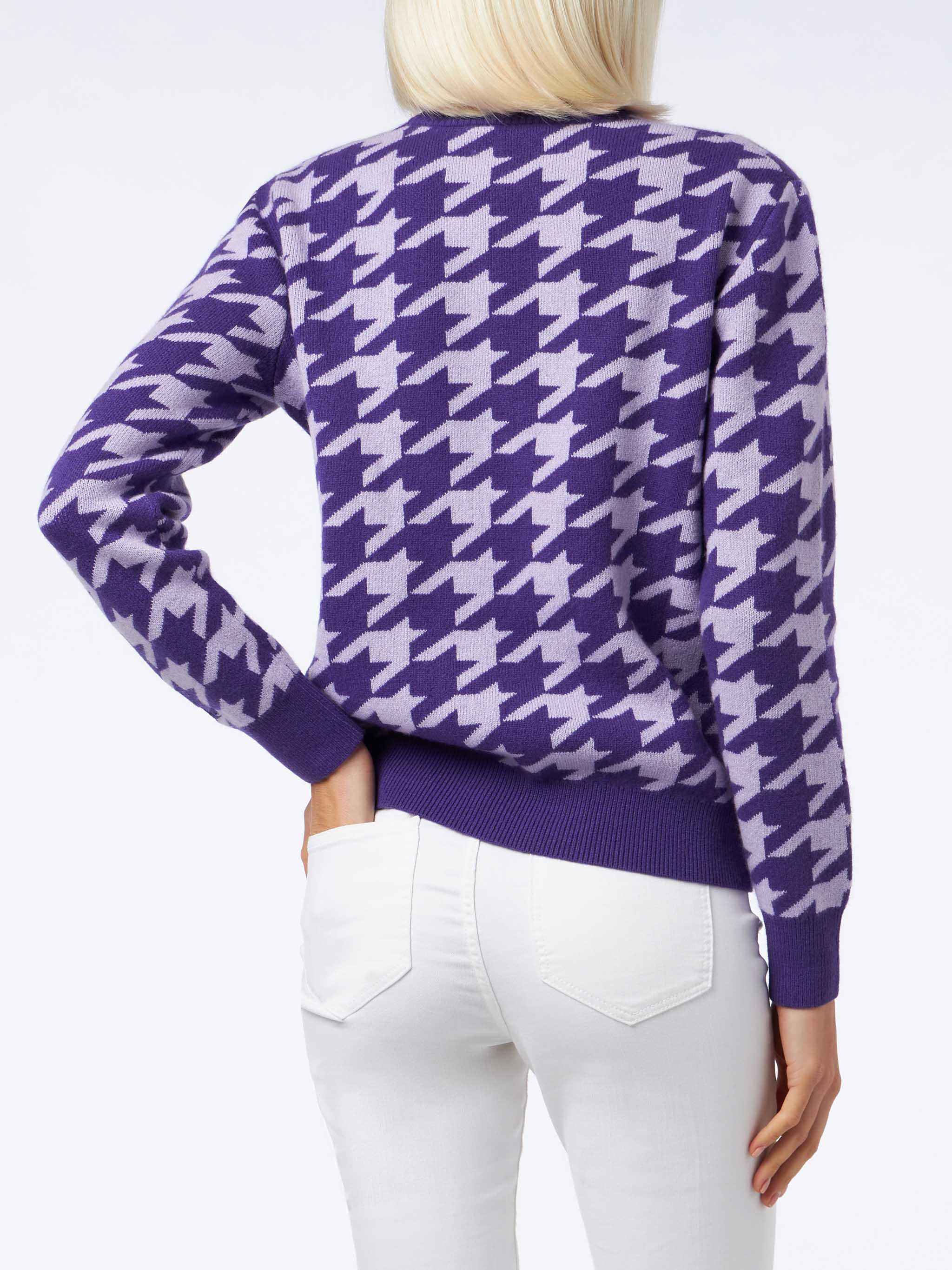 New Queen Pied De Poule Snoopy Jacquard Sweater | Special Edition Pink