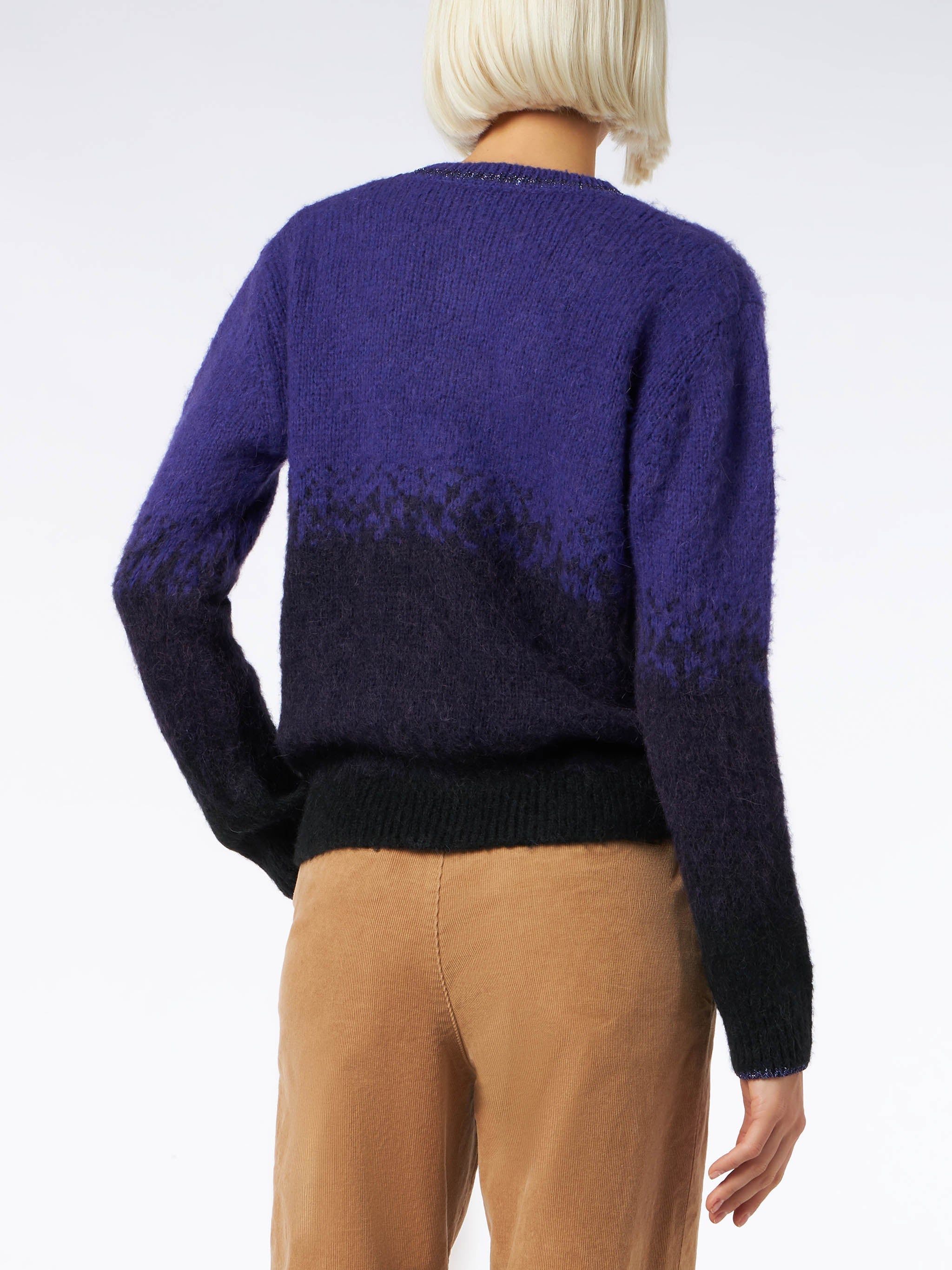 Crewneck Soft Sweater With Queen Of The Night Embroidery Black
