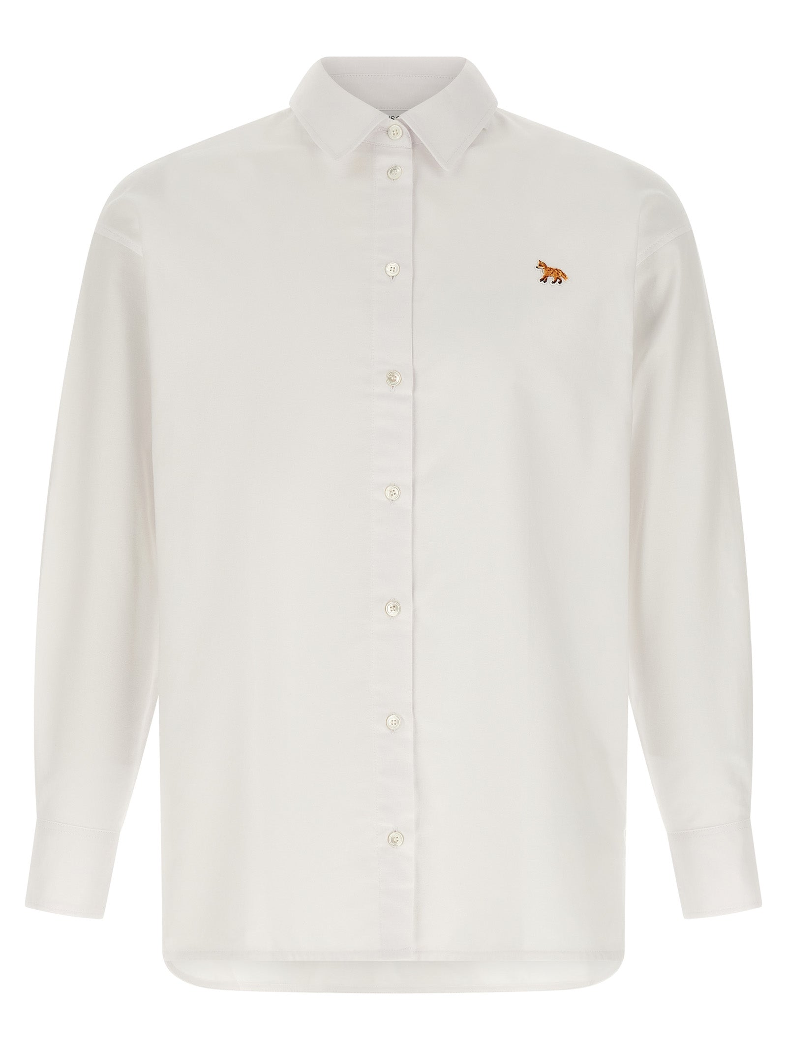 Baby Fox Shirt White Cotton Shirt, Blouse