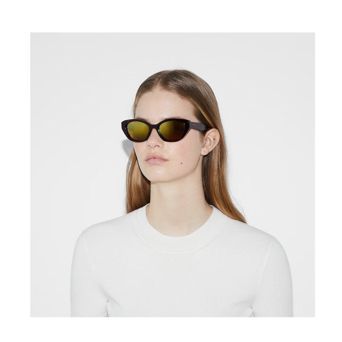 GG1638S LINEA LETTERING 002 havana gold Marrone Recycled Acetate Occhiali Sole
