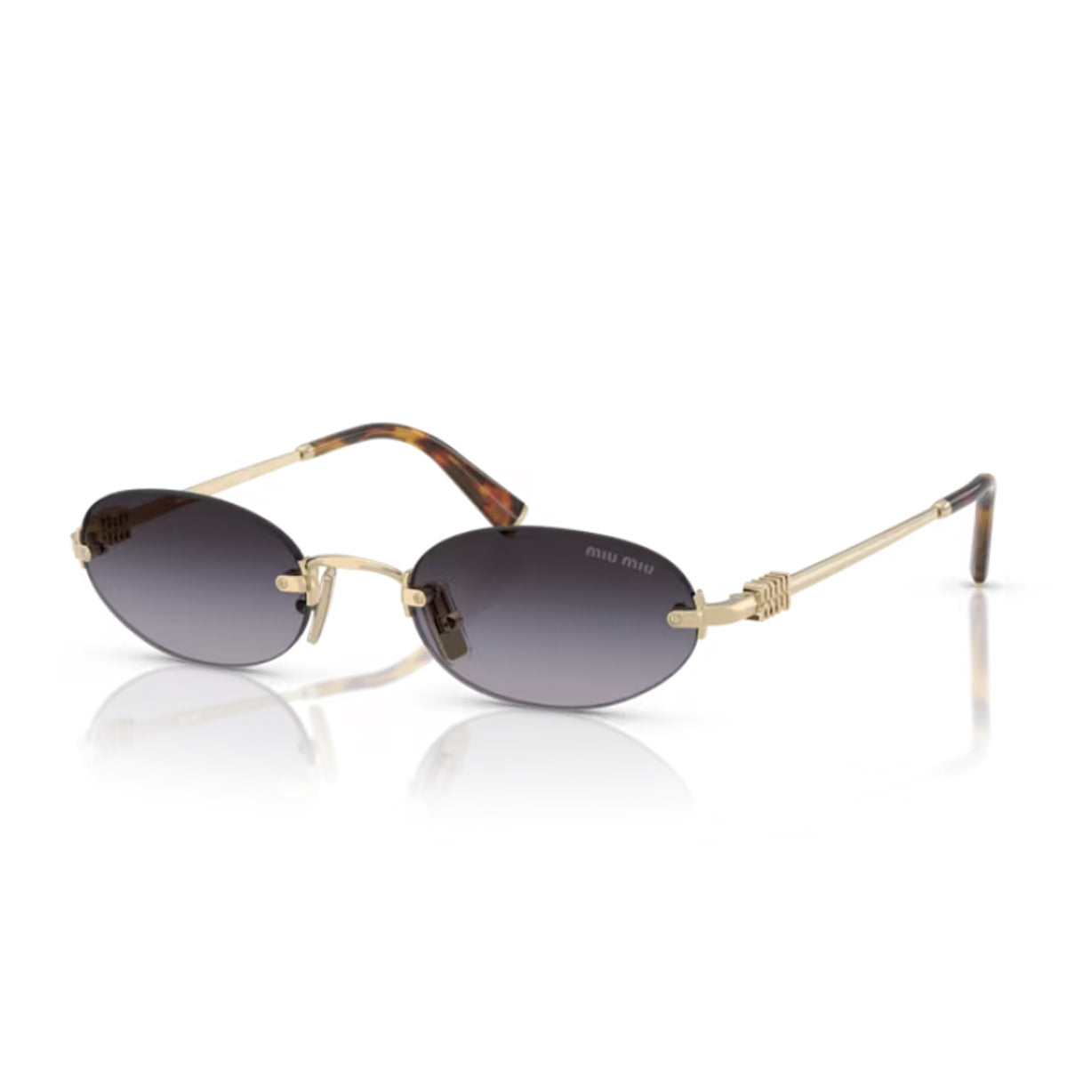 Miu 0MU A54S Logo ZVN5D1 Oro Pallido Metal Occhiali Da Sole