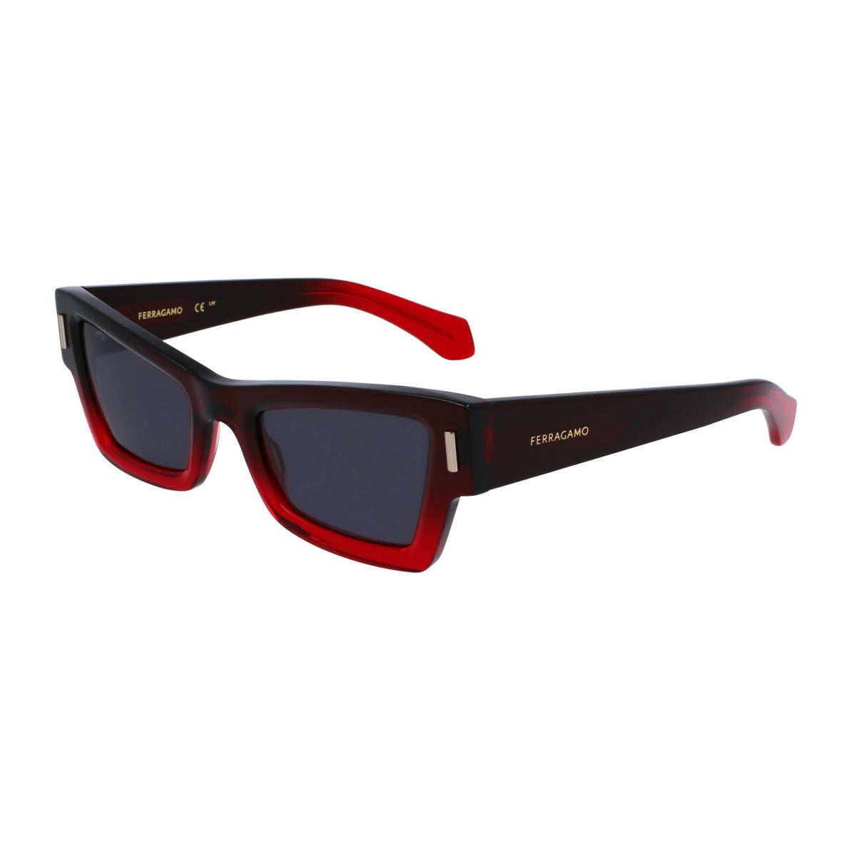 Salvatore Ferragamo SF2006S 615 Rosso Sfumato Trasparente Acetate Occhiali Da Sole