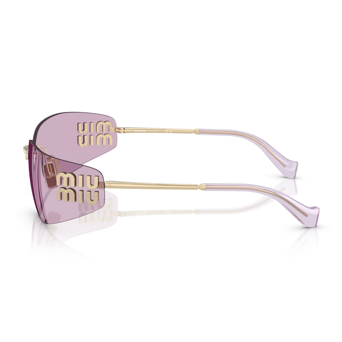 Miu 0MU A51S Aube ZVN90O Oro Pallido Metal Occhiali Da Sole