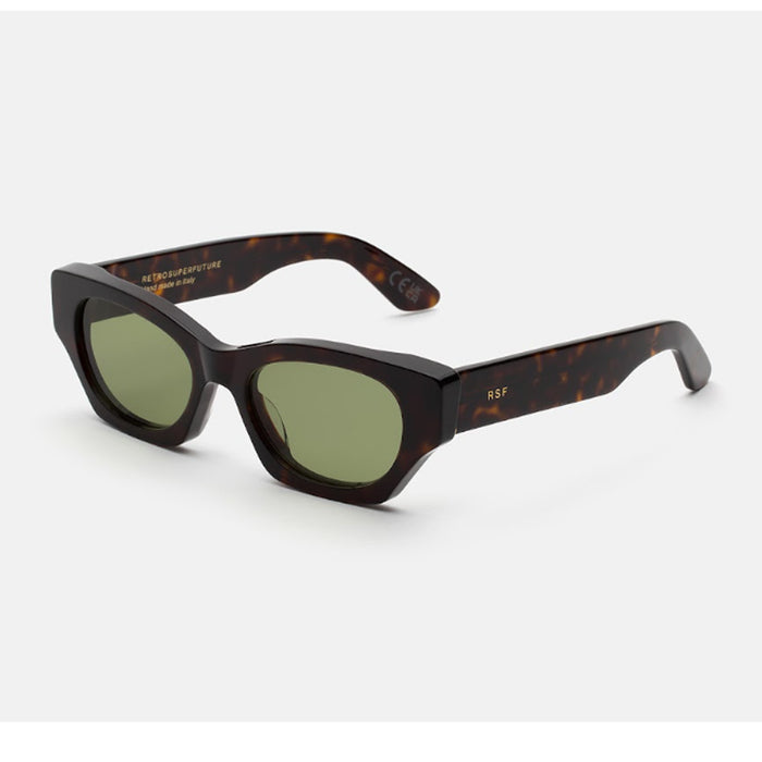 Retrosuperfuture TONO 3627 Havana Green Marrone Acetate Occhiali Da Sole