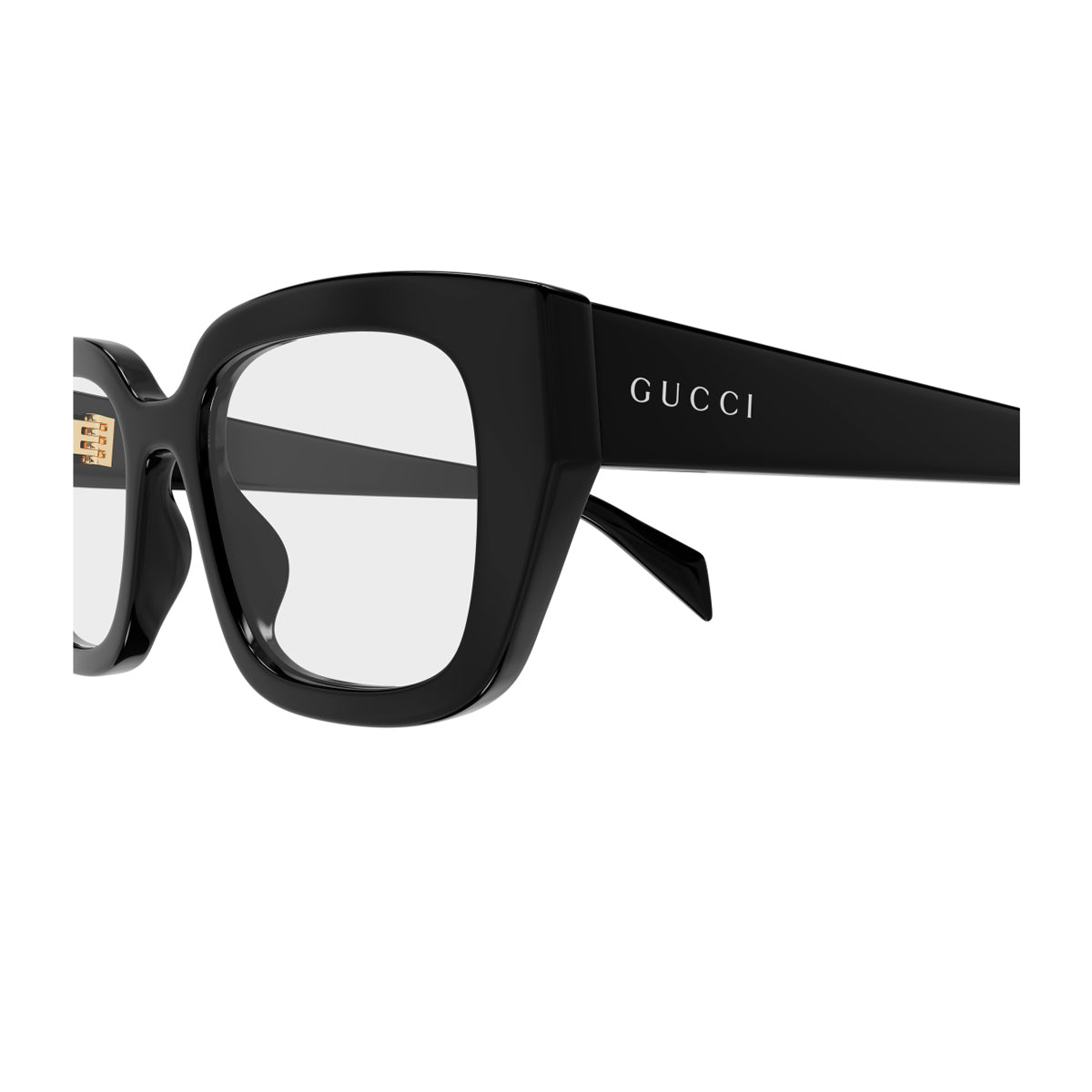 Gucci GG2021O Linea Institutional Logo 001 Black Nero Recycled Acetate Occhiali Da Vista