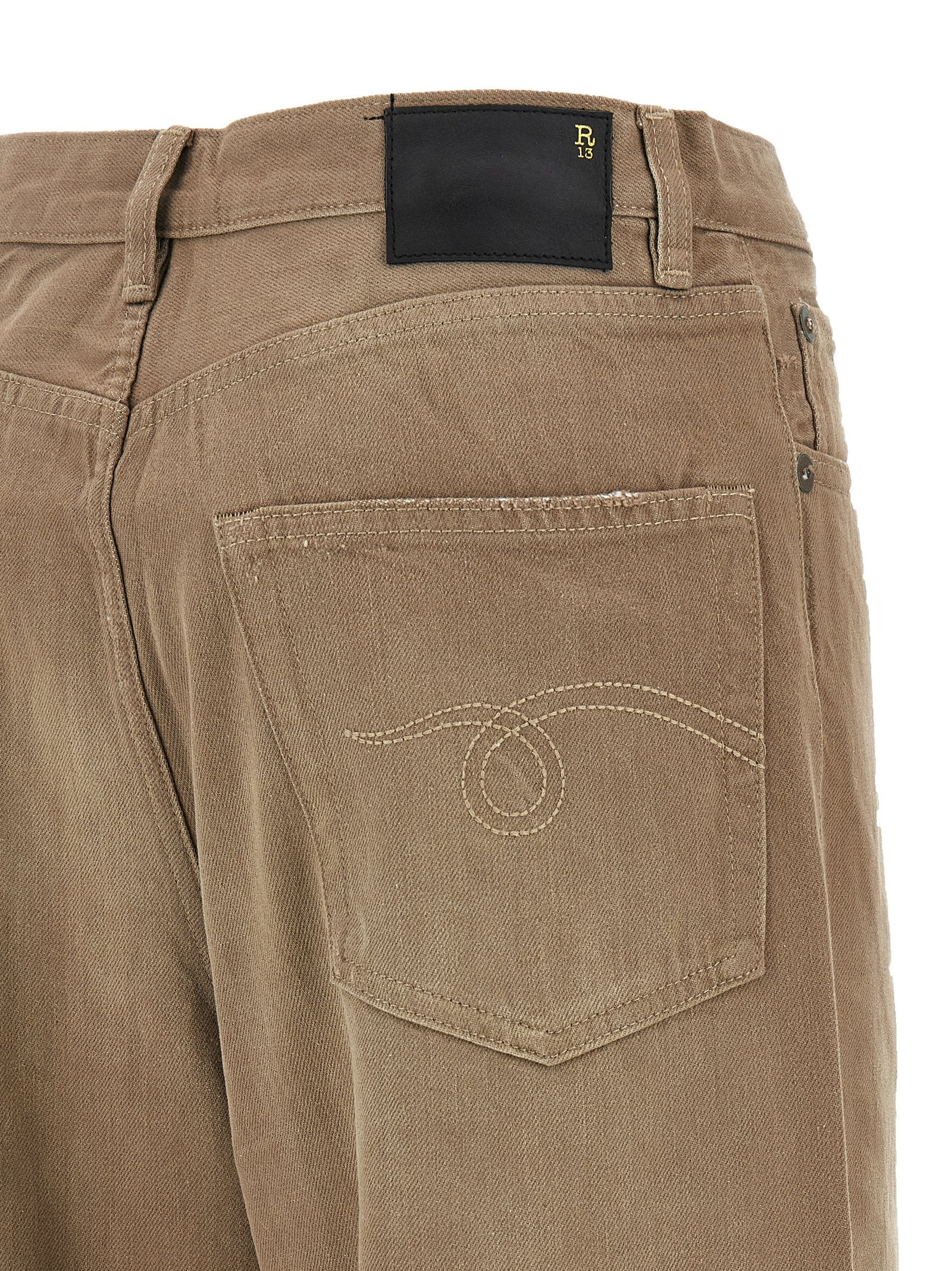 Damon Pleated jeans Brown Cotton