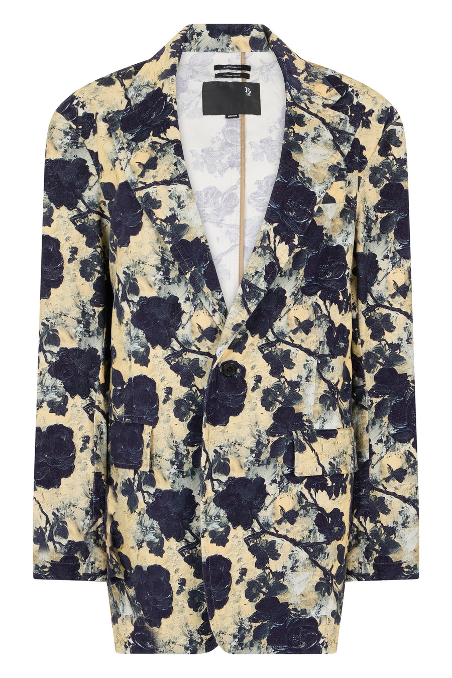 Blazer Floral Yellow Cotton Blazers
