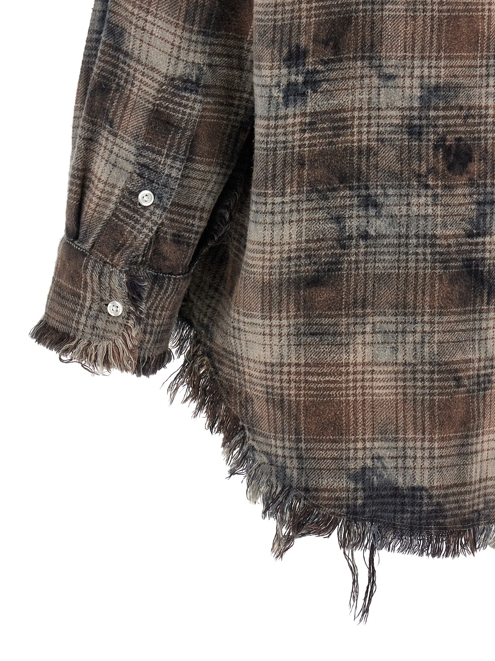 Fringed shirt Brown Cotton Shirt, Blouse