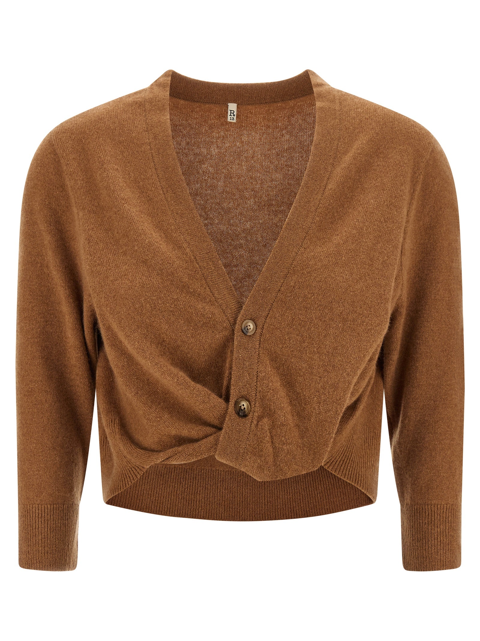 Knot cardigan Brown Cashmere Sweater, Cardigans