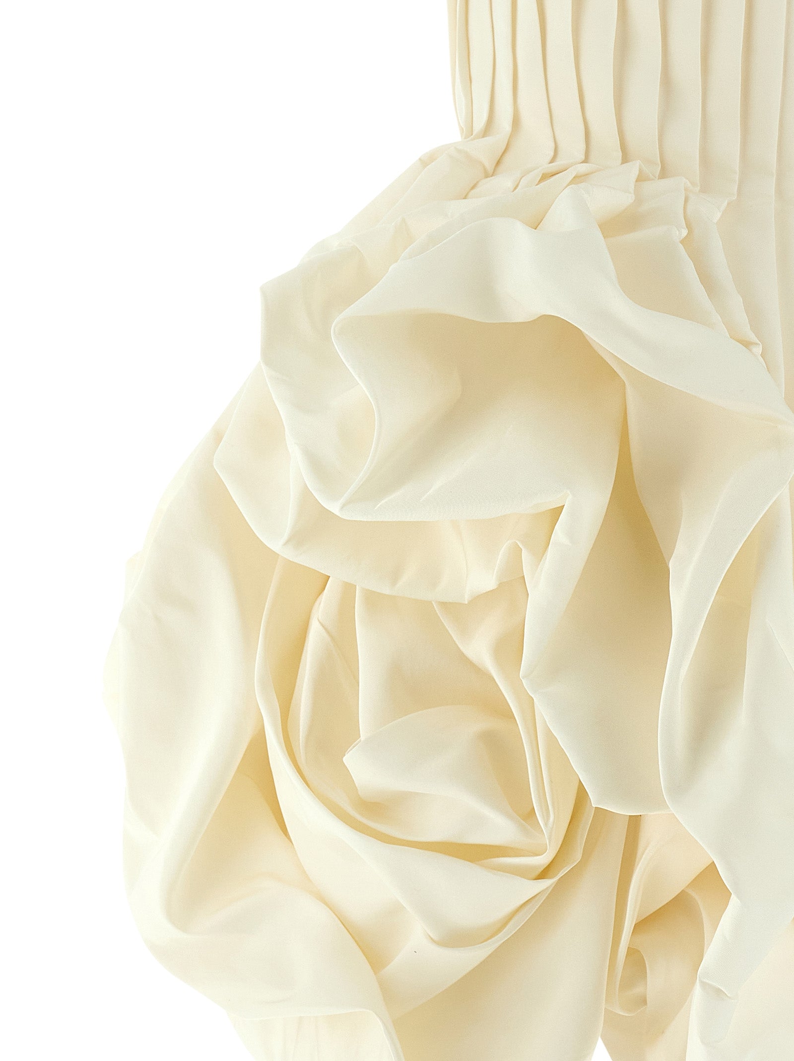 Pink skirt dress White Silk