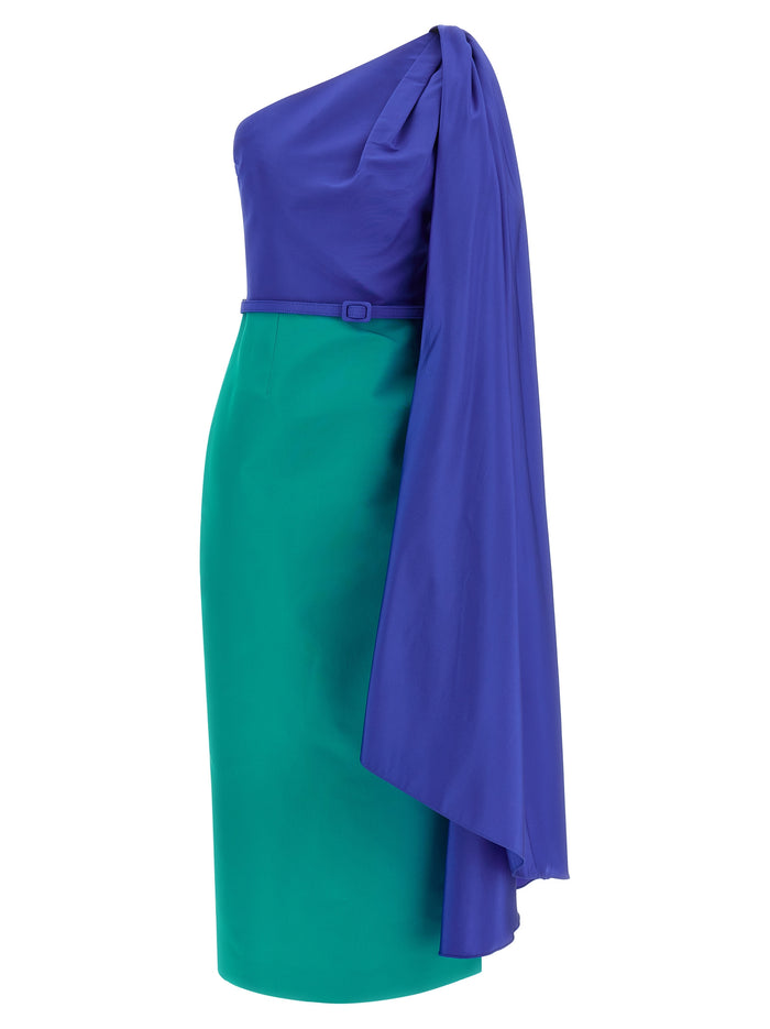 Color Block dress Multicolor Silk