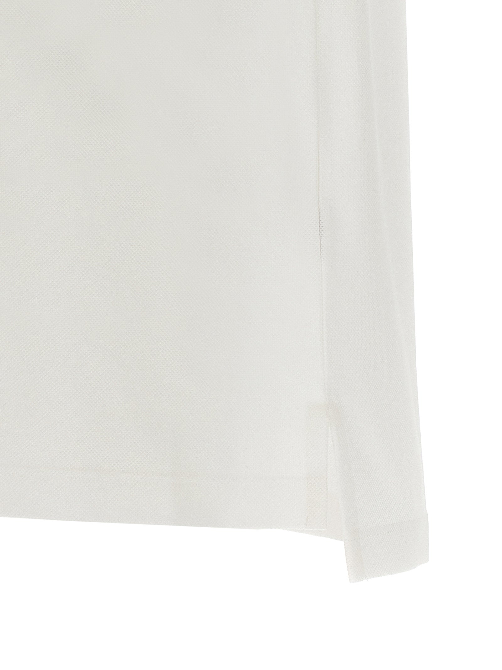 Leather Tab polo shirt White Cotton