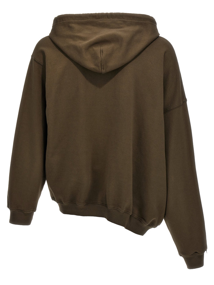 Twisted hoodie Brown Cotton Sweatshirt