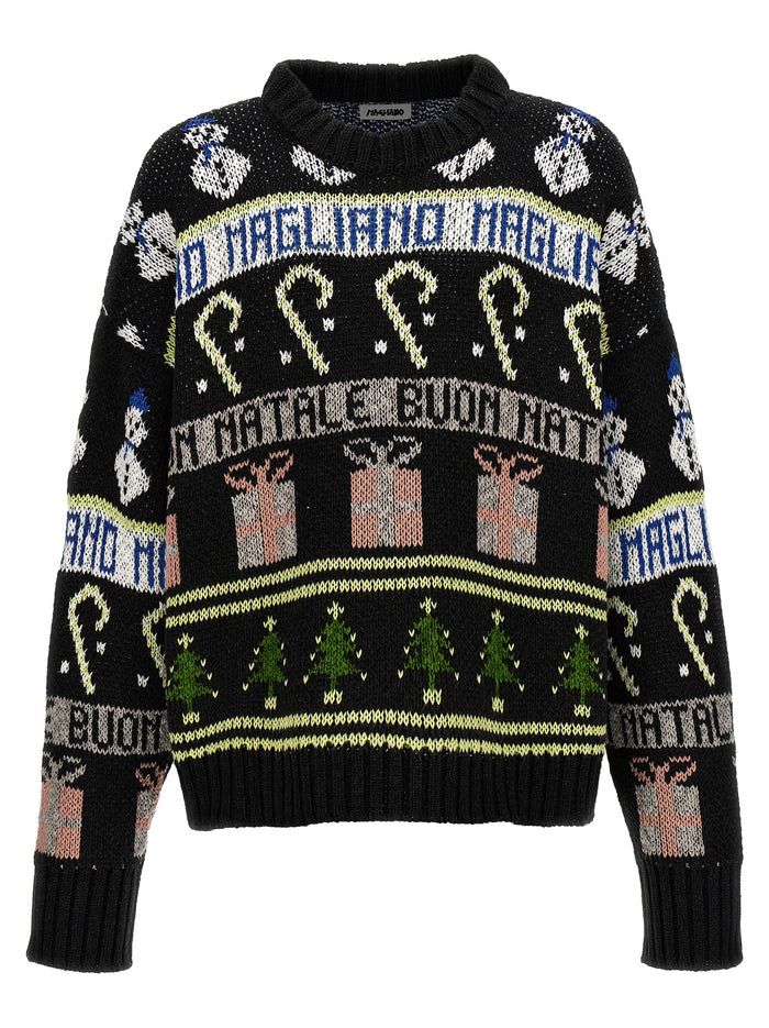 Buone feste sweater Black Cotton Acetate Sweater, Cardigans