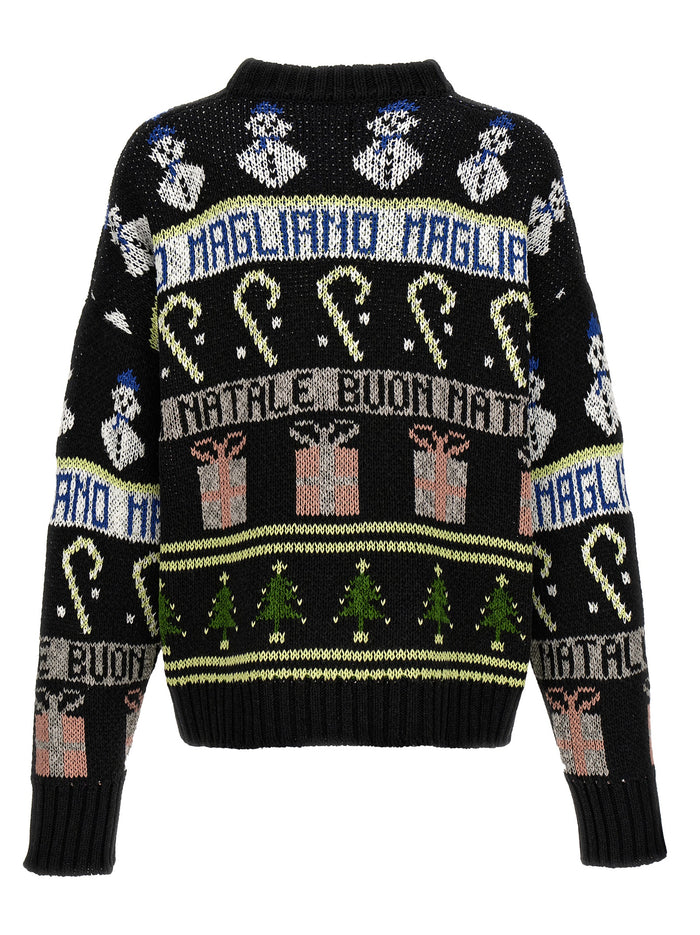 Buone feste sweater Black Cotton Acetate Sweater, Cardigans