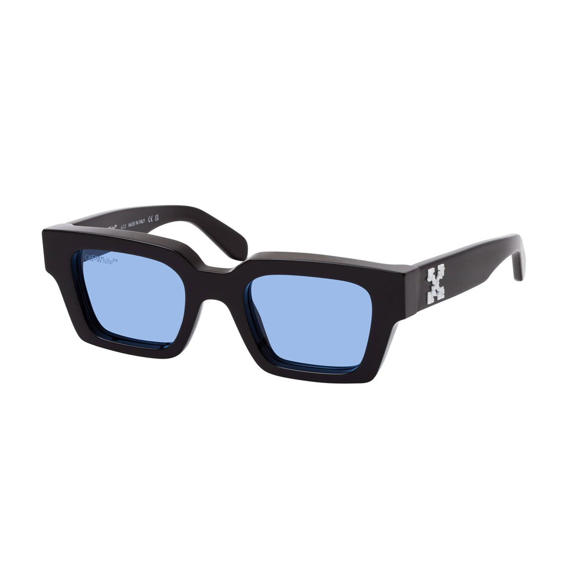Off White OERI008 VIRGIL L 1045 Black Blue Nero Acetate Occhiali Da Sole