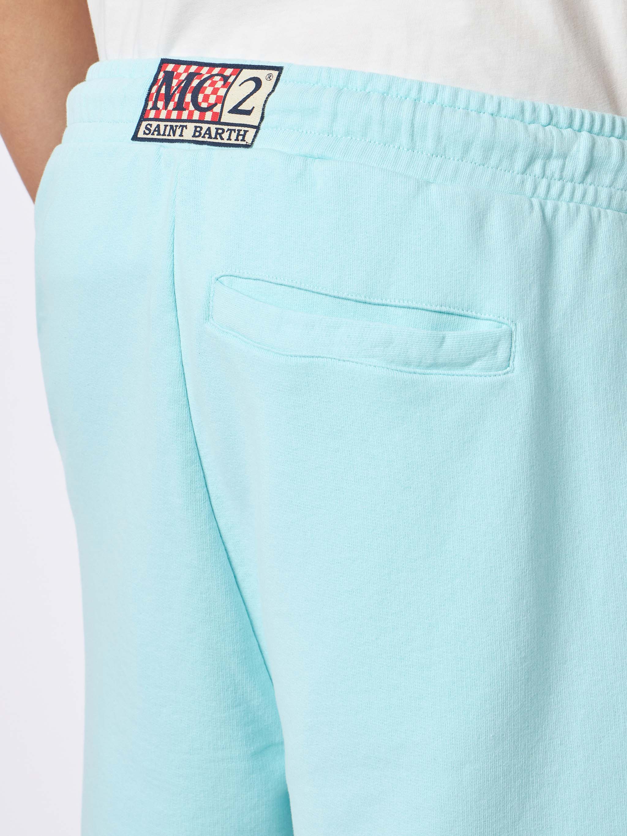 Man Water Green Cotton Bermuda Short Pant
