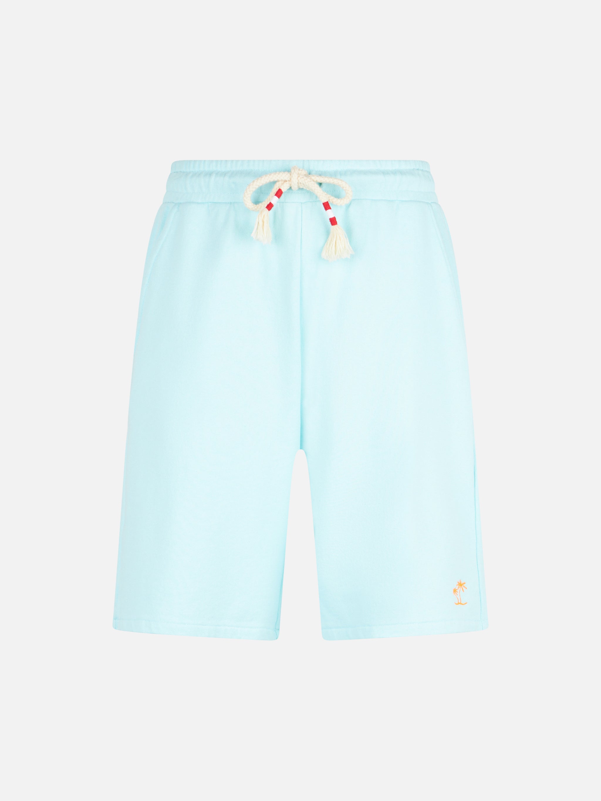 Man Water Green Cotton Bermuda Short Pant