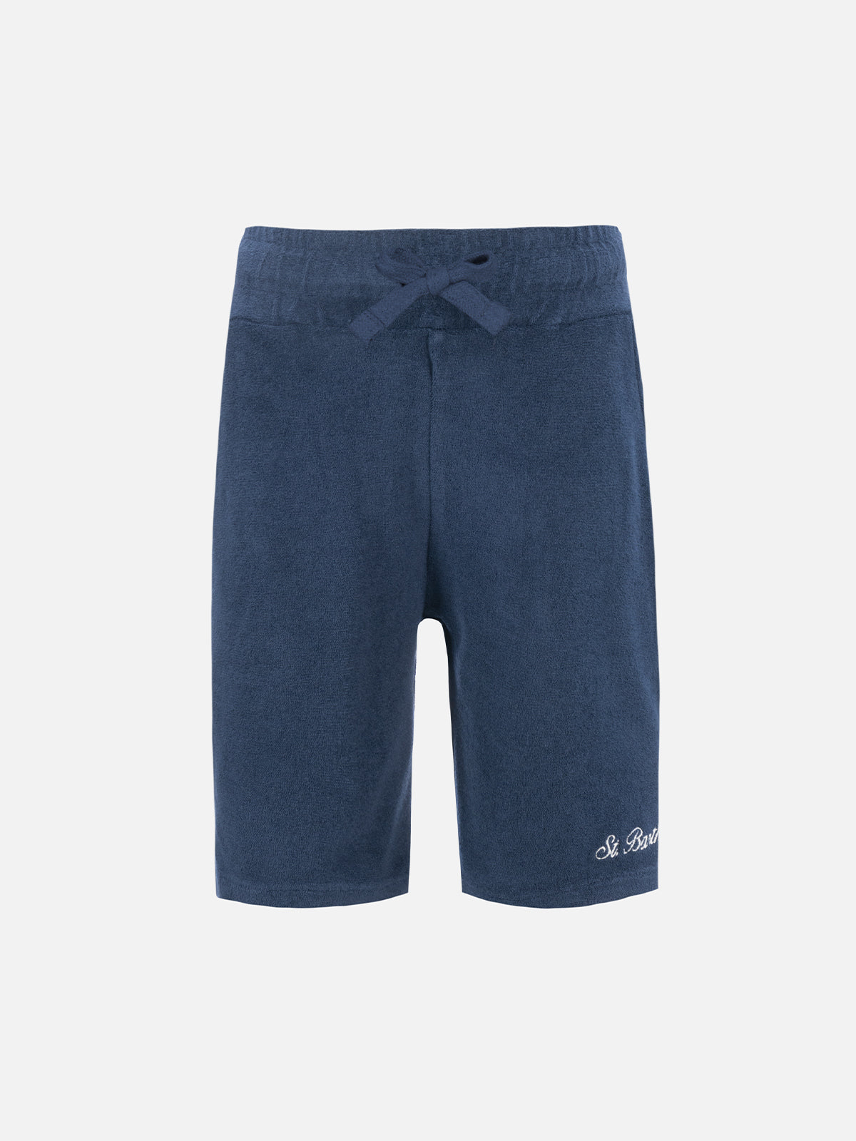 Boy Navy Blue Terry Bermuda Shorts Randle Jr Pant
