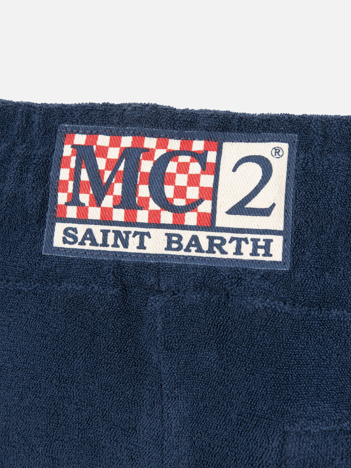 Boy Navy Blue Terry Bermuda Shorts Randle Jr Pant
