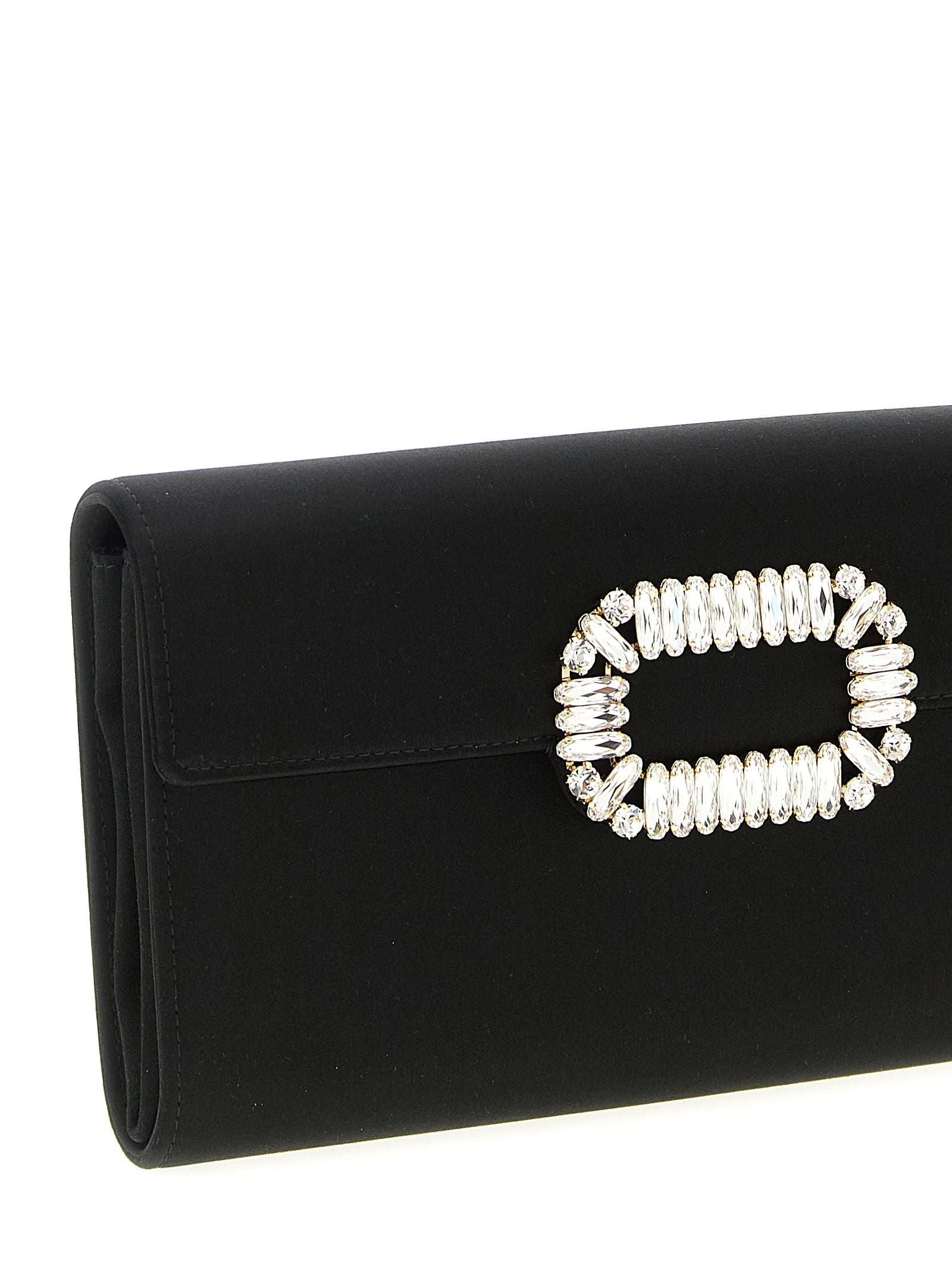 Envelope Flap Sexy clutch Black Viscose