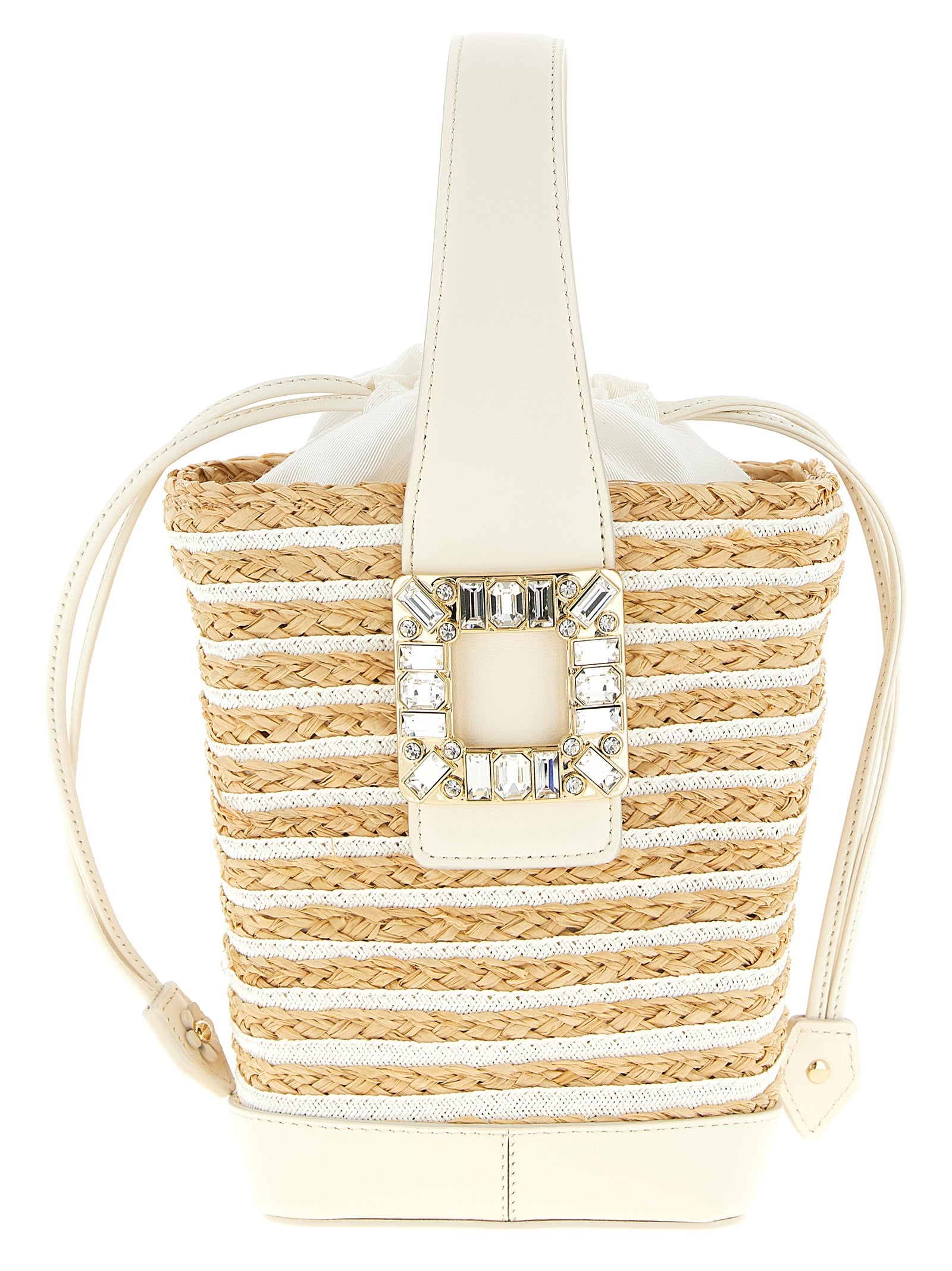 Viv Skate Mini Bucket Bag White Hand