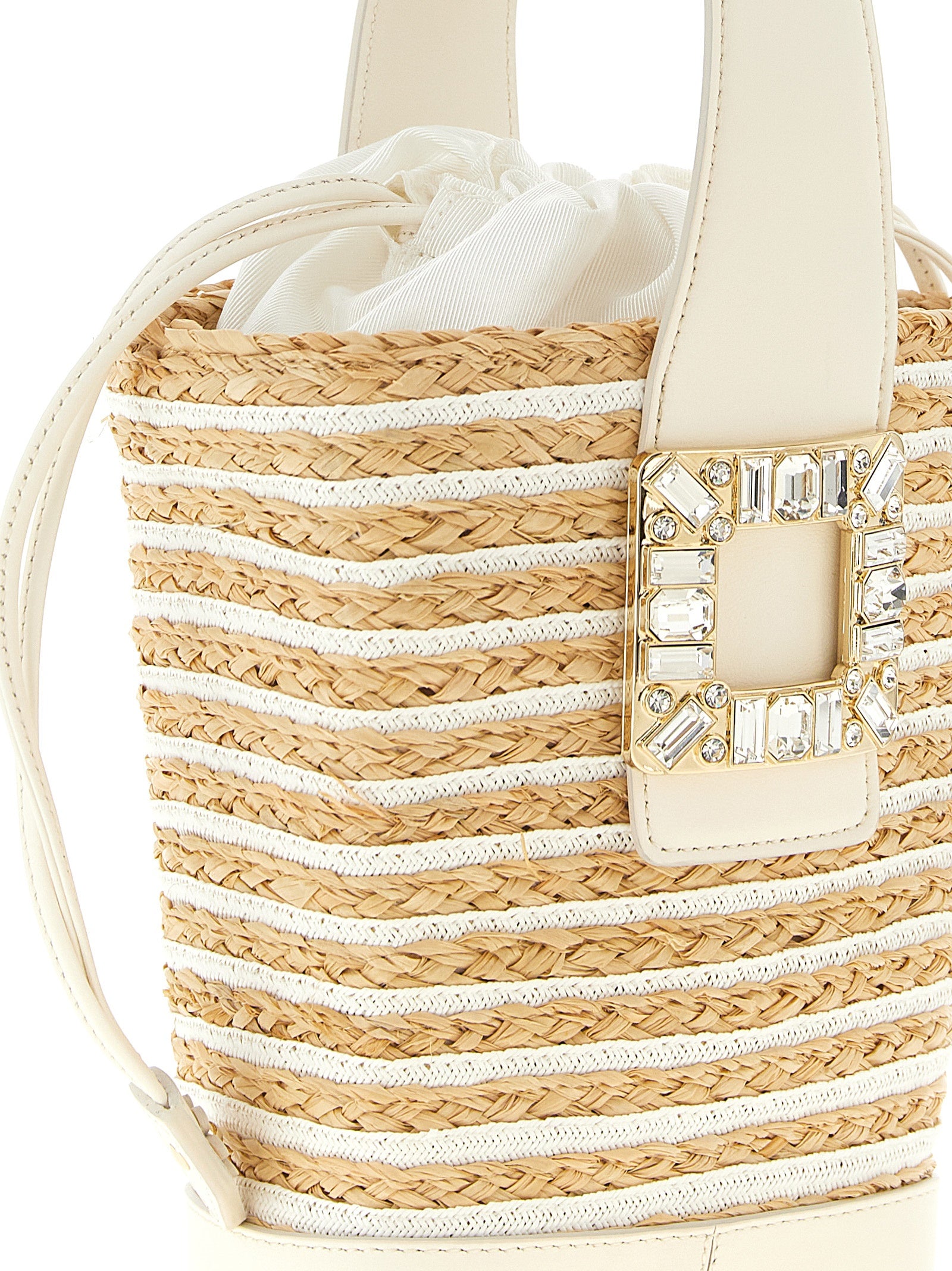 Viv Skate Mini Bucket Bag White Hand