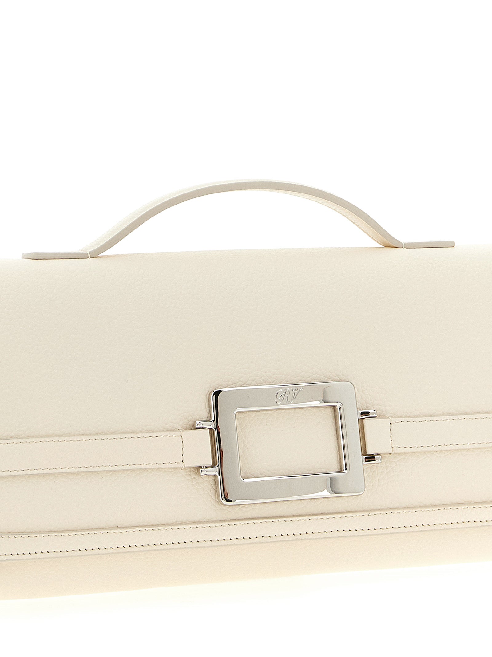 Belle Vivier clutch White Calfskin Leather (bos Taurus)