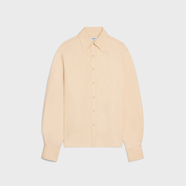 Celine Viscose and silk cady shirt in beige