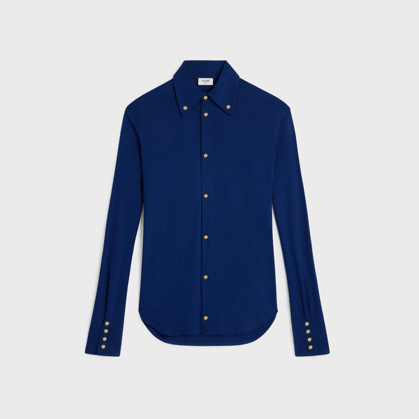 Celine Cotton jersey shirt in navy