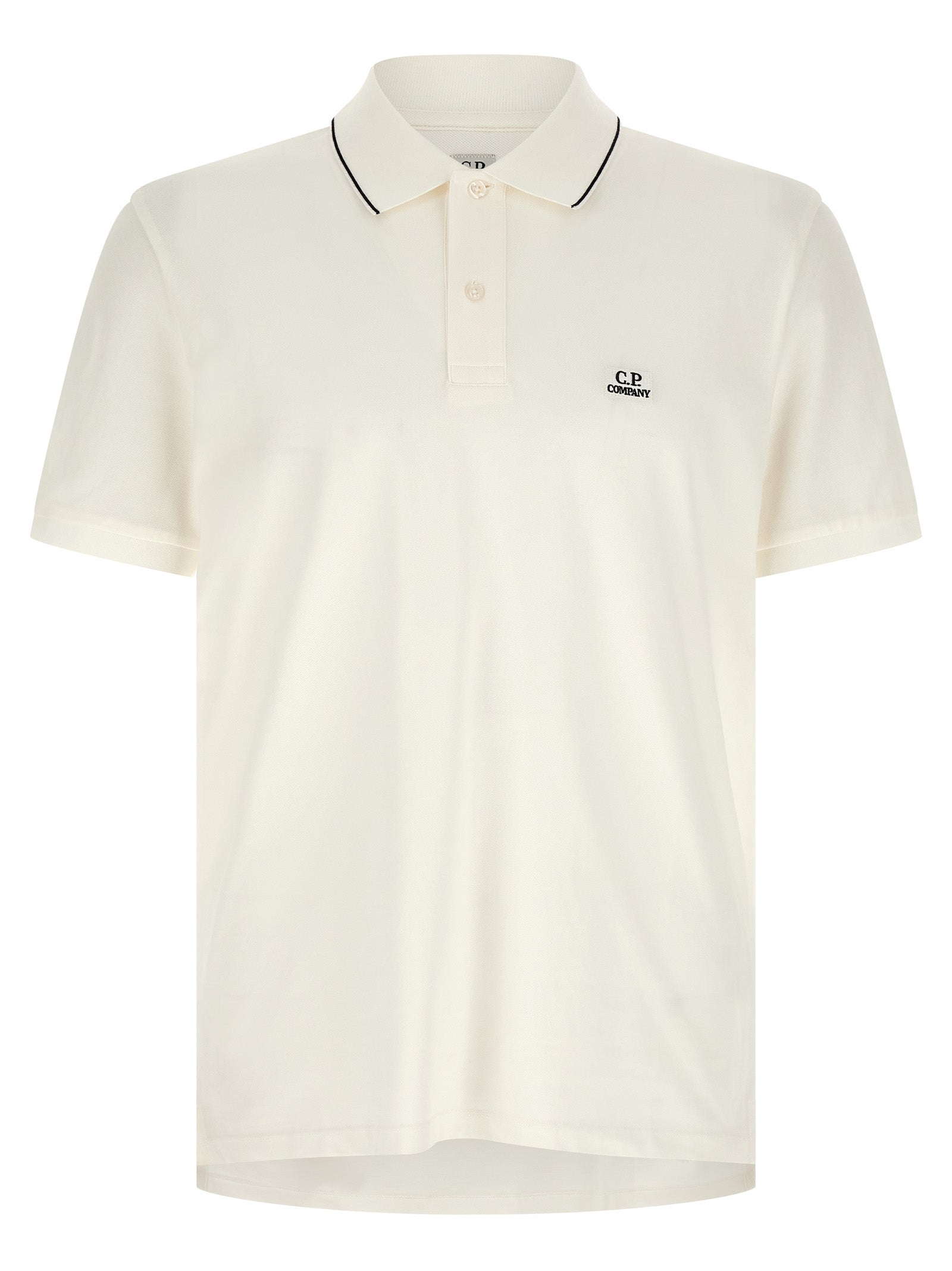 Logo patch polo shirt White Cotton