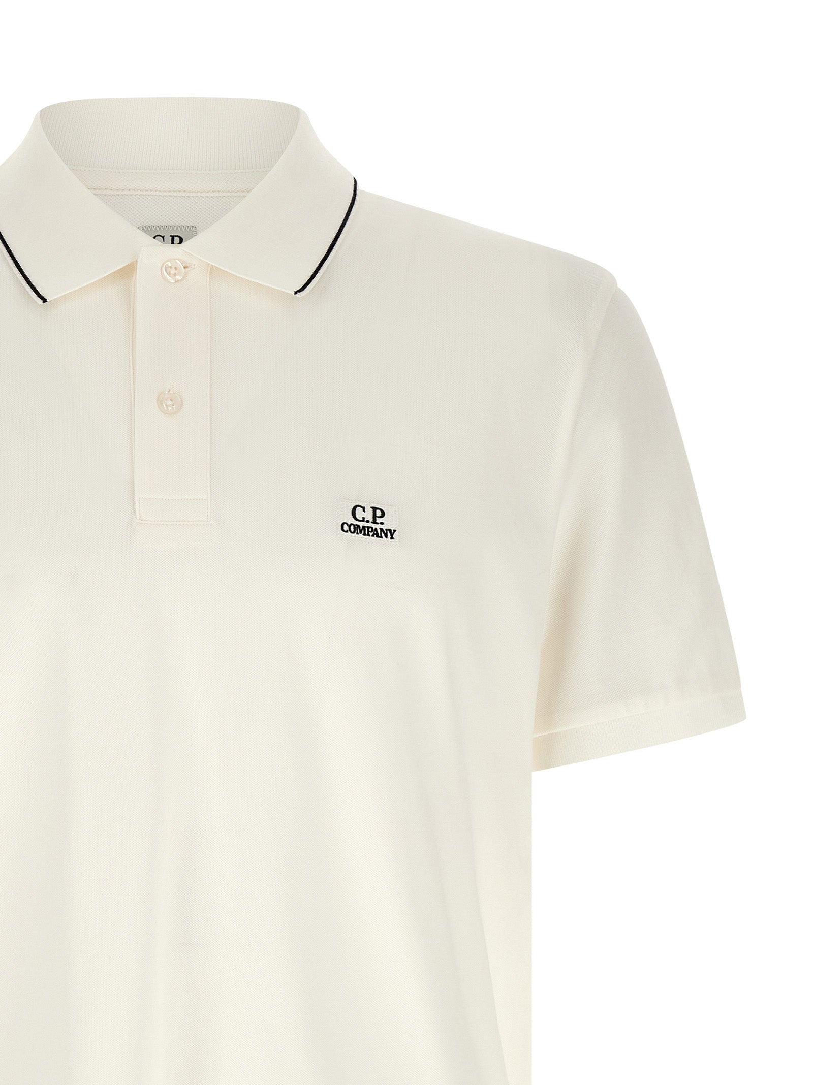 Logo patch polo shirt White Cotton