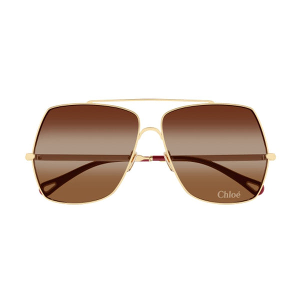 Chloé - Ch0278s001 Shiny Classic Gold Chl Métal Sunglasses